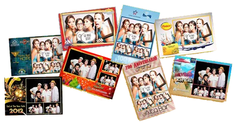Exemples de mises en page d’impression photobooth dans différents styles