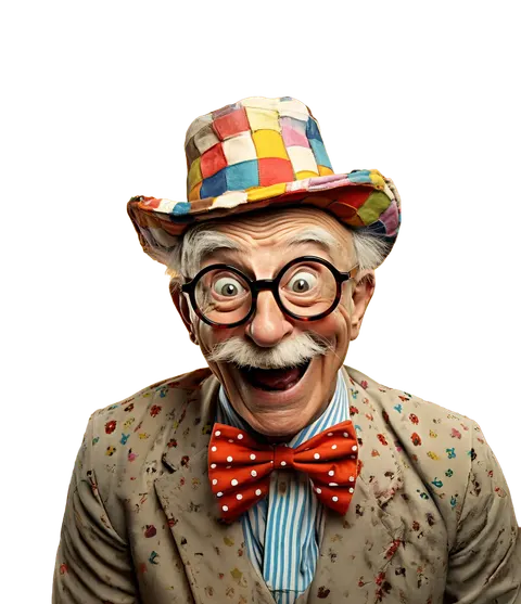 Photo IA : homme âgé avec lunettes et chapeau